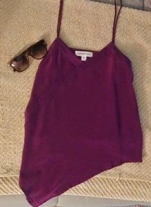 Purple silk asymetrical top